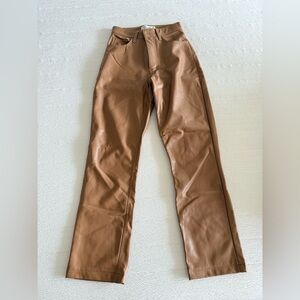 Abercrombie & Fitch Tan Leather Pants